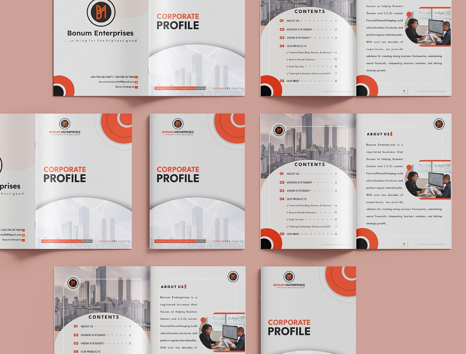 Bonum Enterprises professional branding and corporate identity